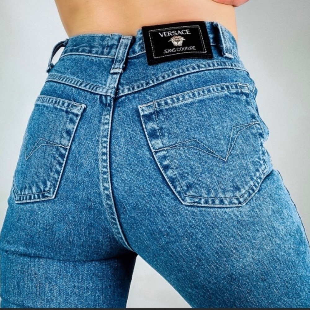 Vintage VERSACE Medusa 90’s High Rise Denim Jeans